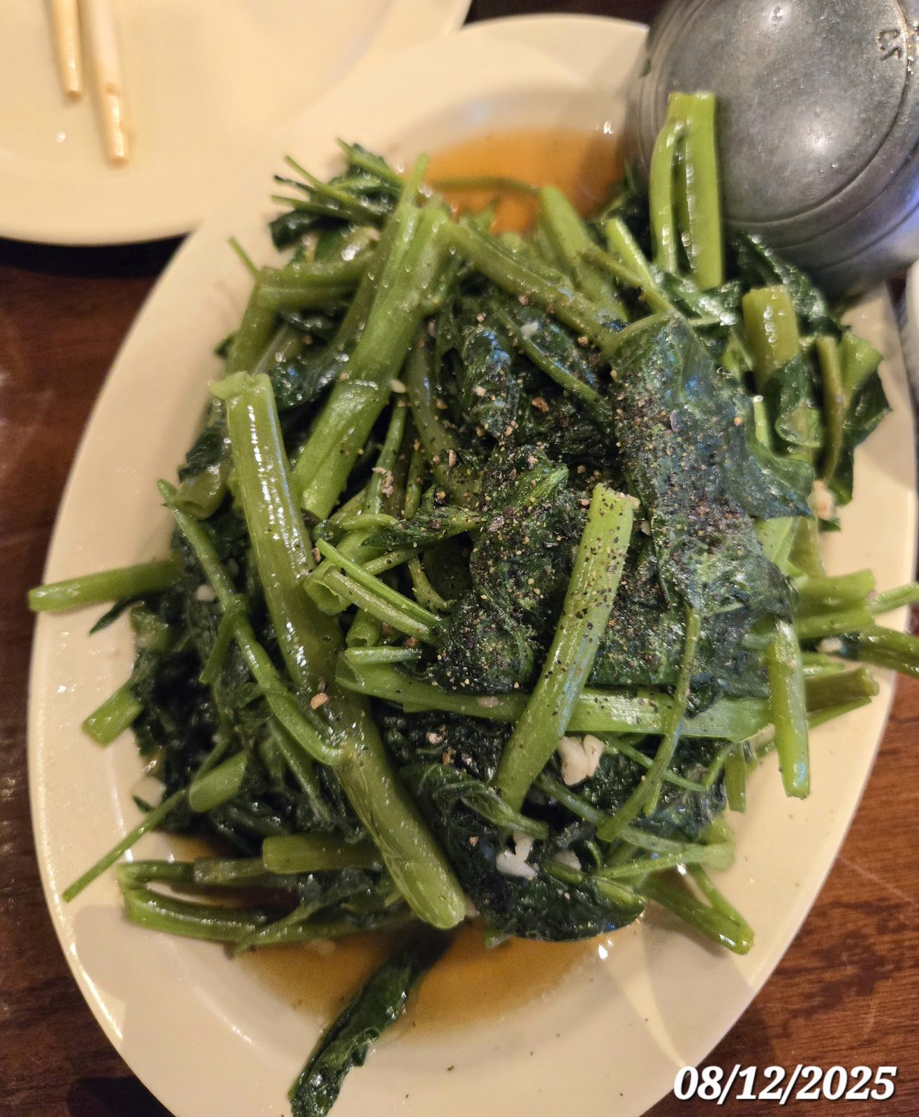 Stir-fried water spinach